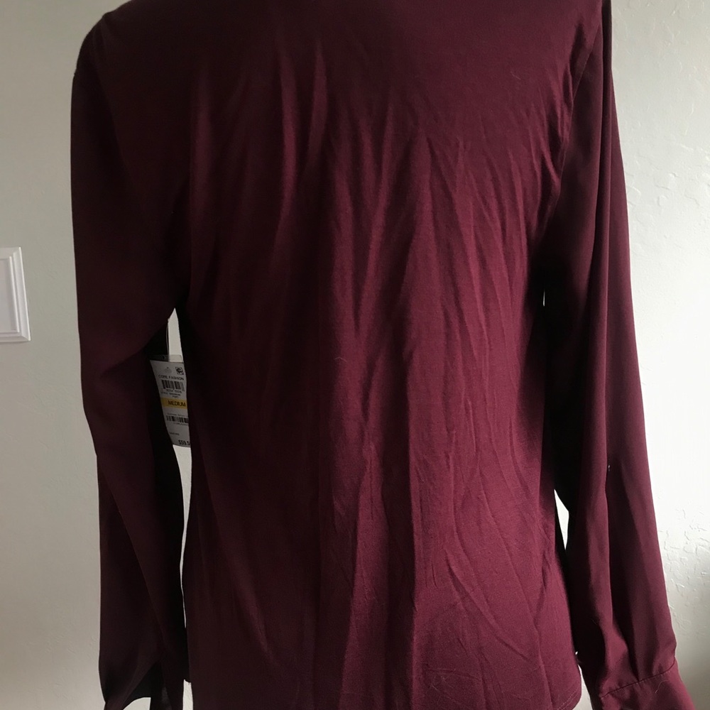 INC blouse, lovely burgundy, size M NWT - Picture 4 of 5